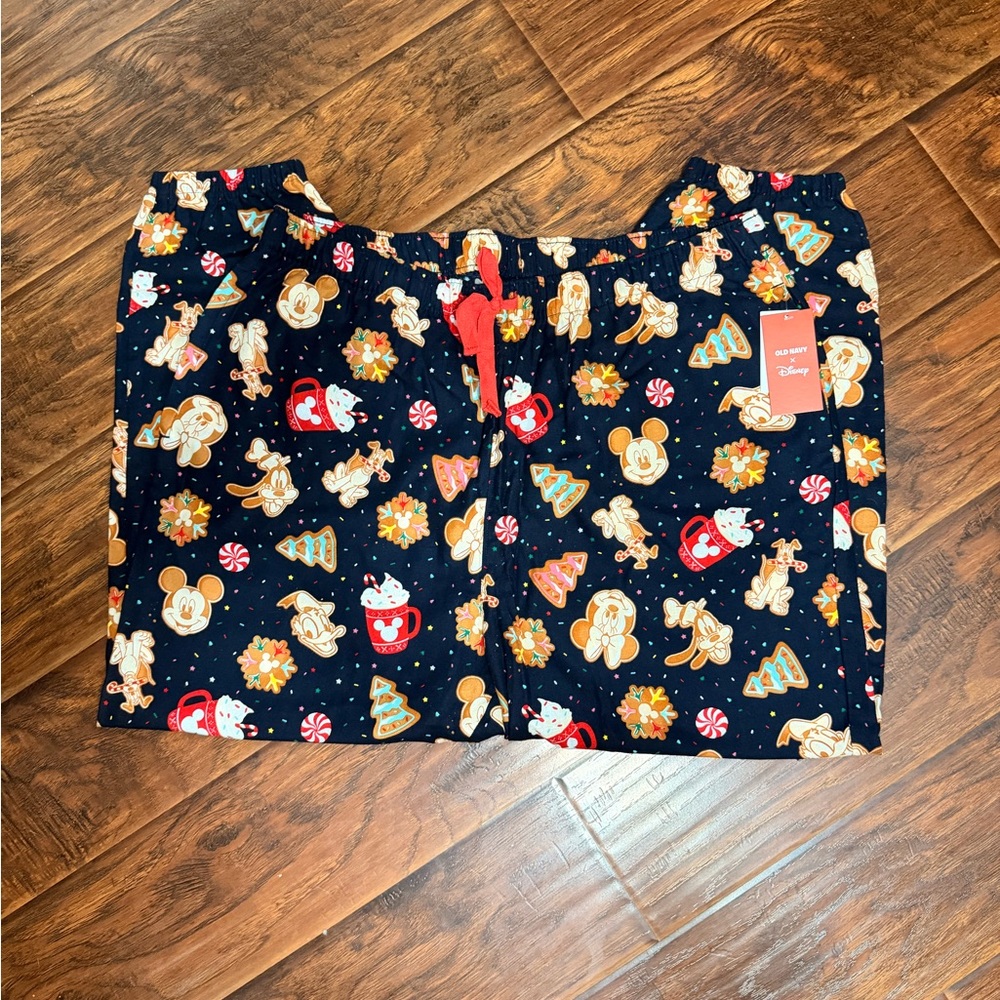 Disney Festive Mickey Mouse Pajama Pants - Black and Red